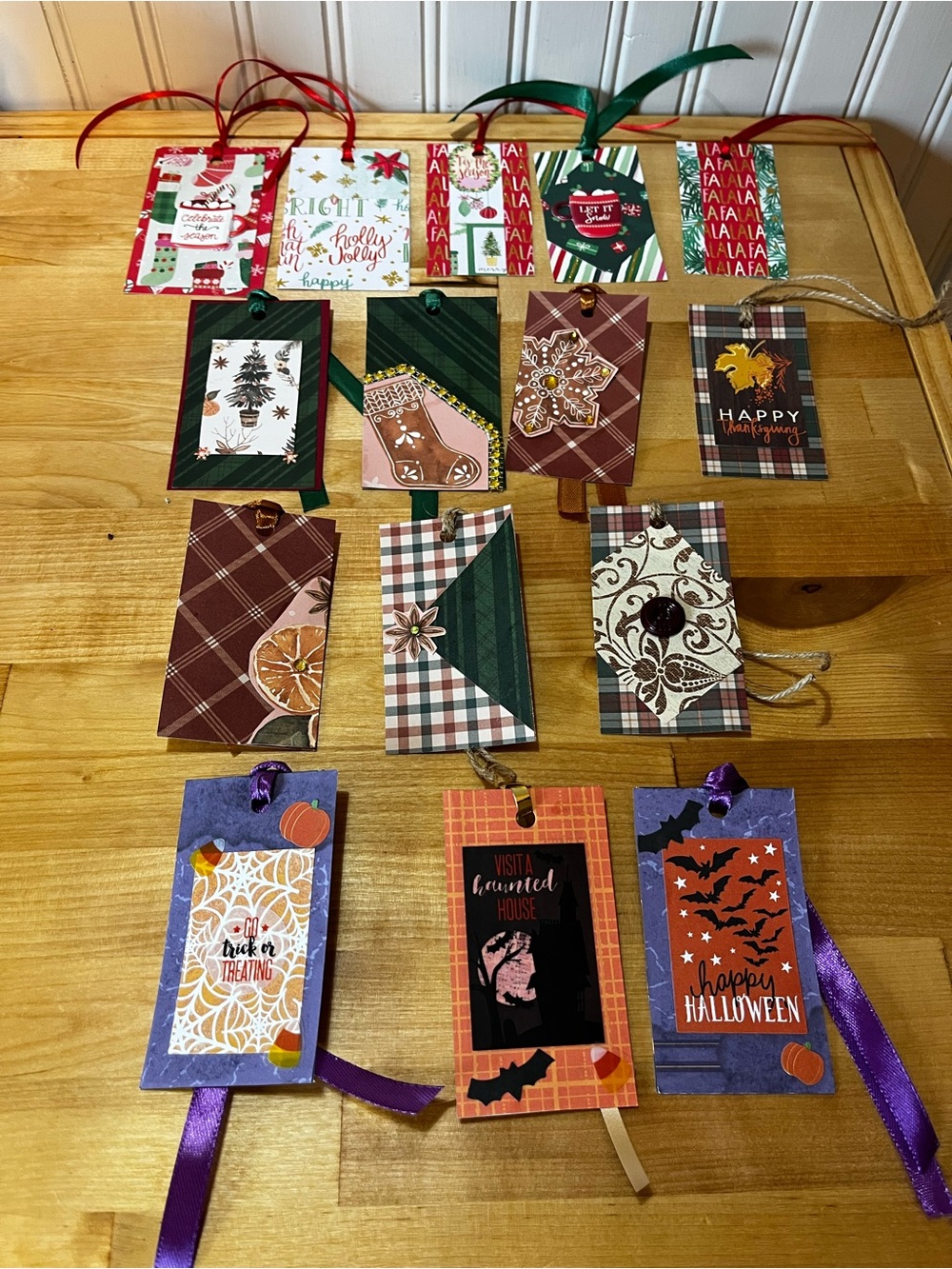 15 Hand crafted Holiday Hang Tags